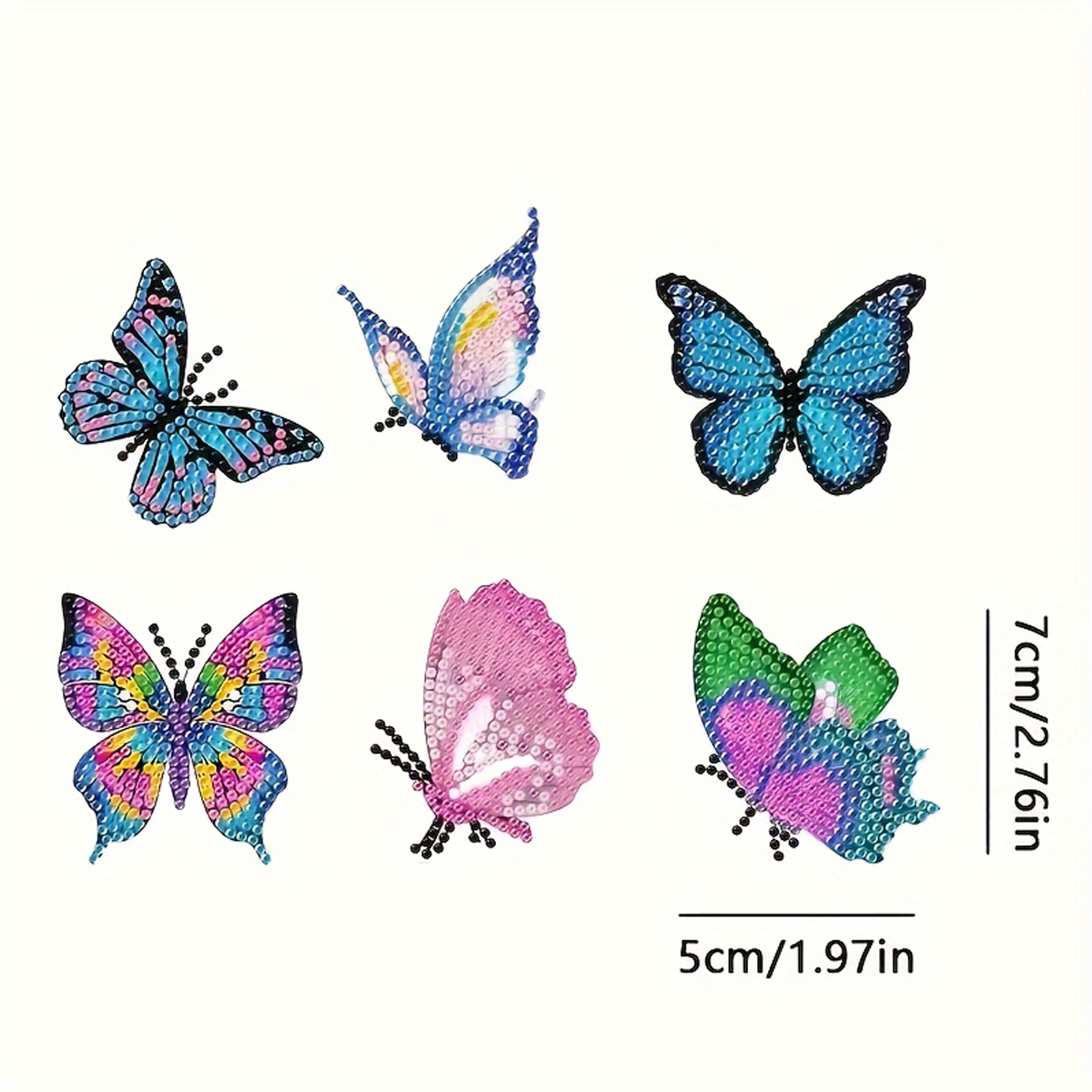 6 Butterfly Diamond Drawing Ke - đánh giá và giá Resin Art A Keychain