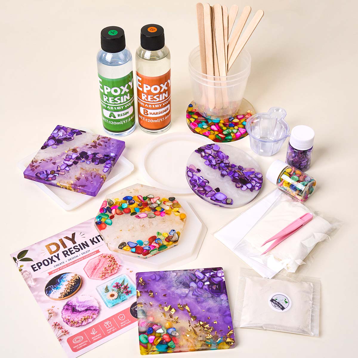 Epoxy Resin Coaster Making Kit - đánh giá và giá Epoxy Resin Ab