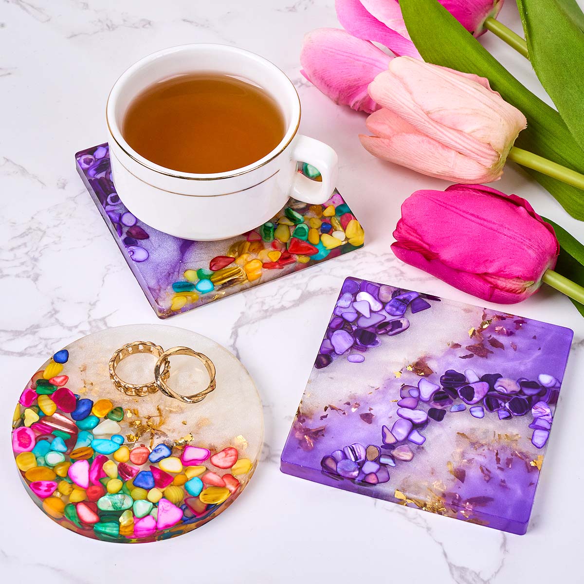 Epoxy Resin Coaster Making Kit - đánh giá và giá Epoxy Resin Ab