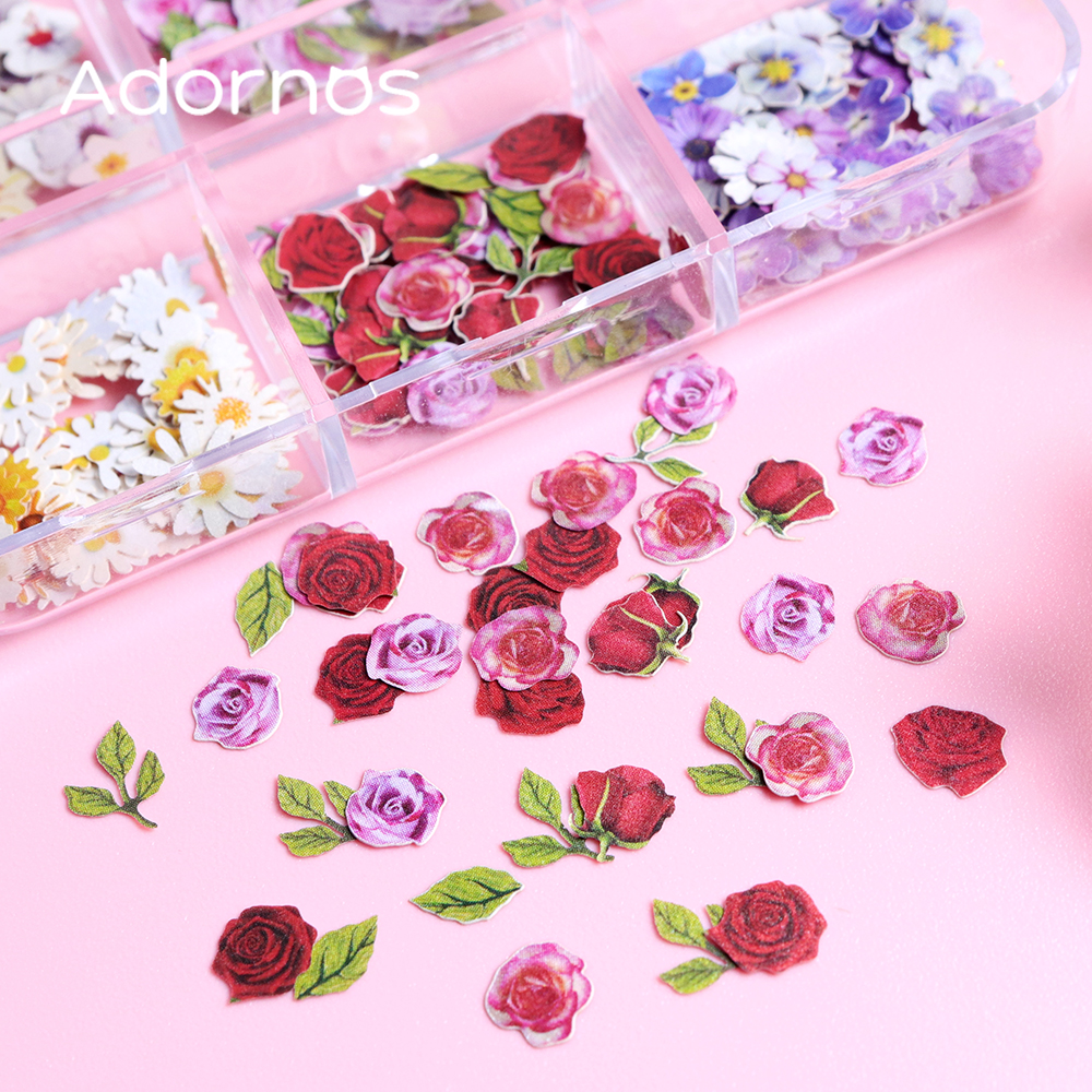 6 Grids Flowers Wood Pulp Chip - đánh giá và giá Resin Art And Jewelry