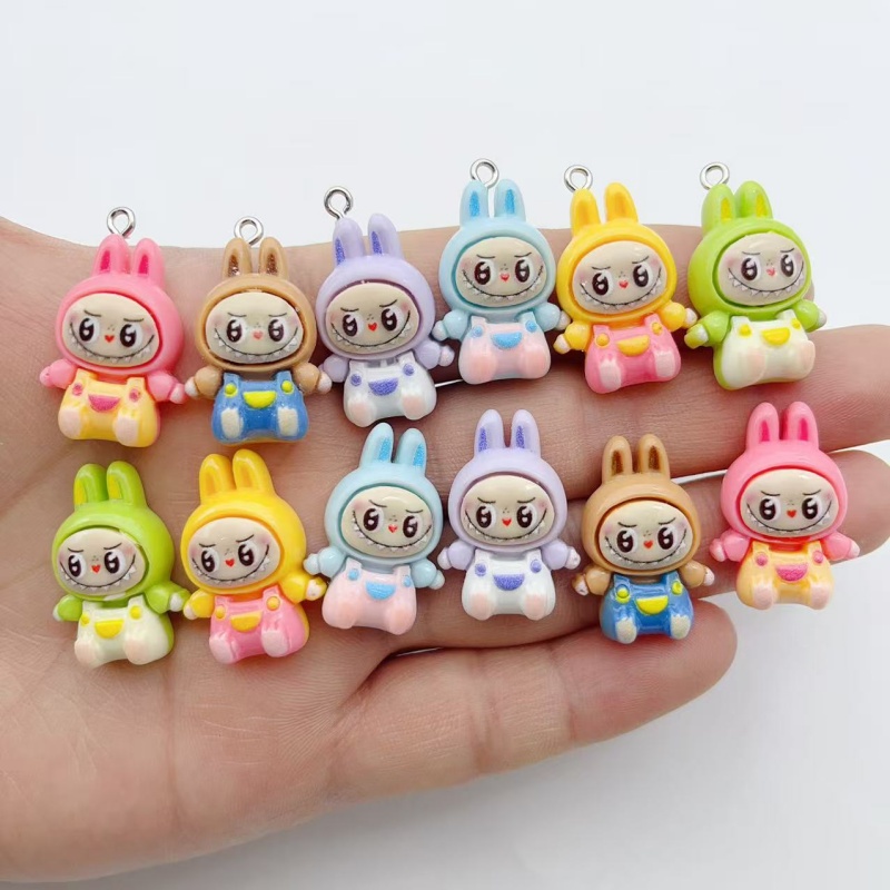 10Pcs Kawaii Rabbit Strawberry - đánh giá và giá Resin Art Pendant