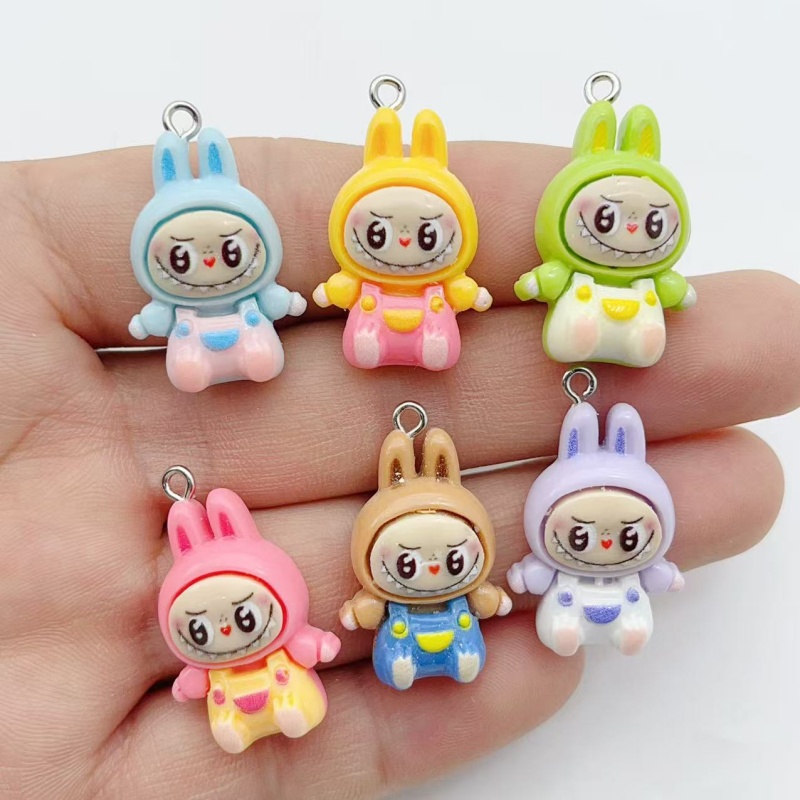 10Pcs Kawaii Rabbit Strawberry - đánh giá và giá Resin Art Pendant