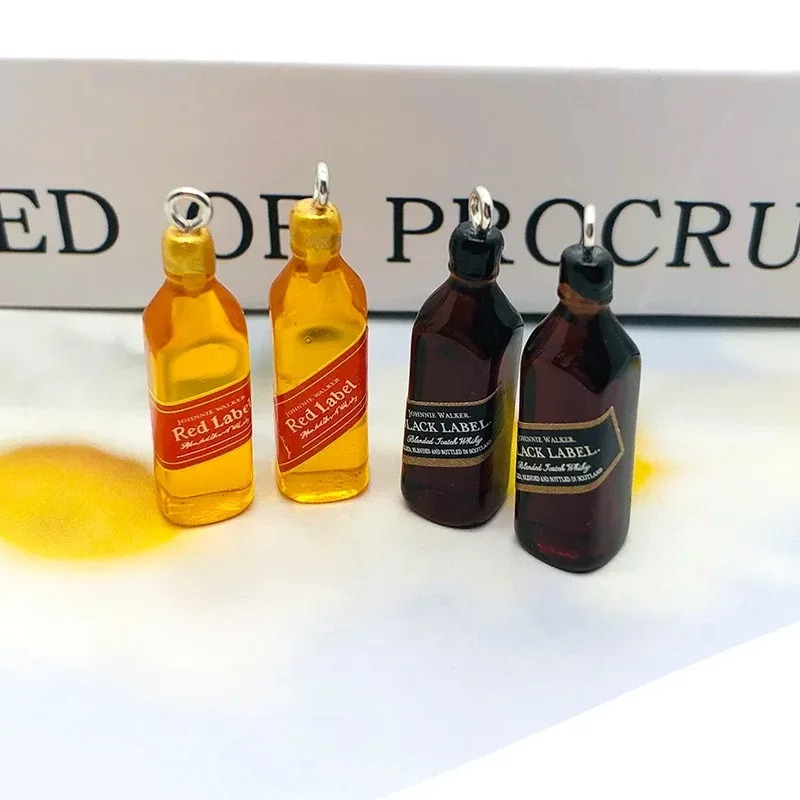 10Pcs Tiny Wine Bar Bottle Res - đánh giá và giá Resin Art Pendant