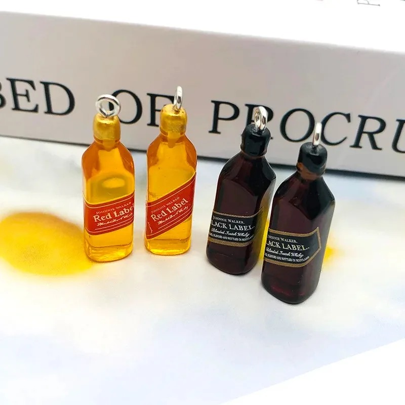 10Pcs Tiny Wine Bar Bottle Res - đánh giá và giá Resin Art Pendant