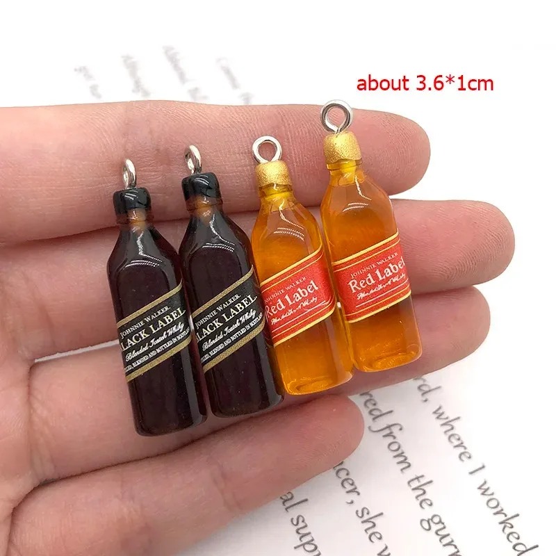 10Pcs Tiny Wine Bar Bottle Res - đánh giá và giá Resin Art Pendant