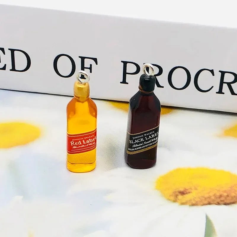 10Pcs Tiny Wine Bar Bottle Res - đánh giá và giá Resin Art Pendant