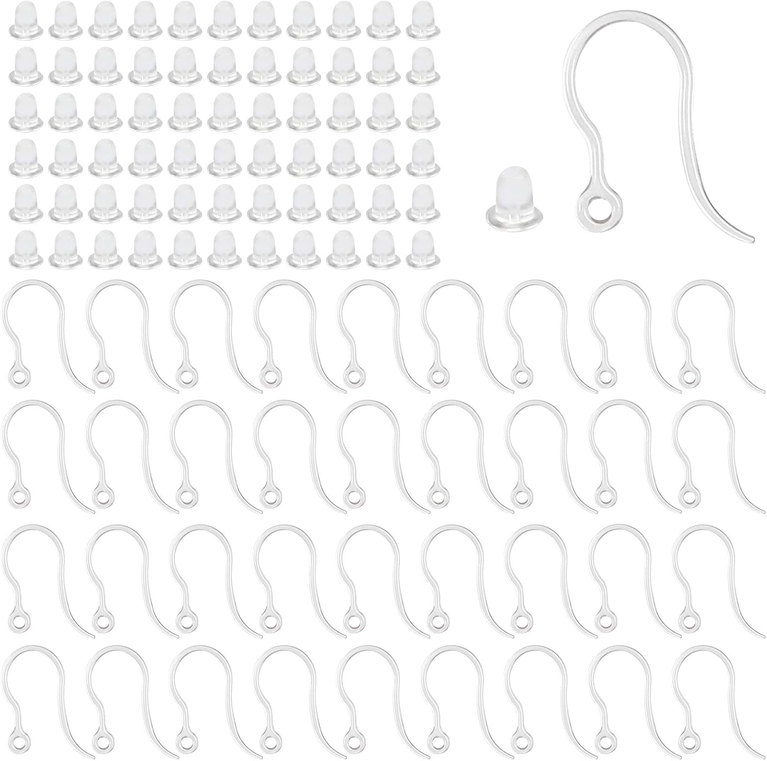 40pcs Clear Plastic Earring Ho - đánh giá và giá Resin Art Engagement