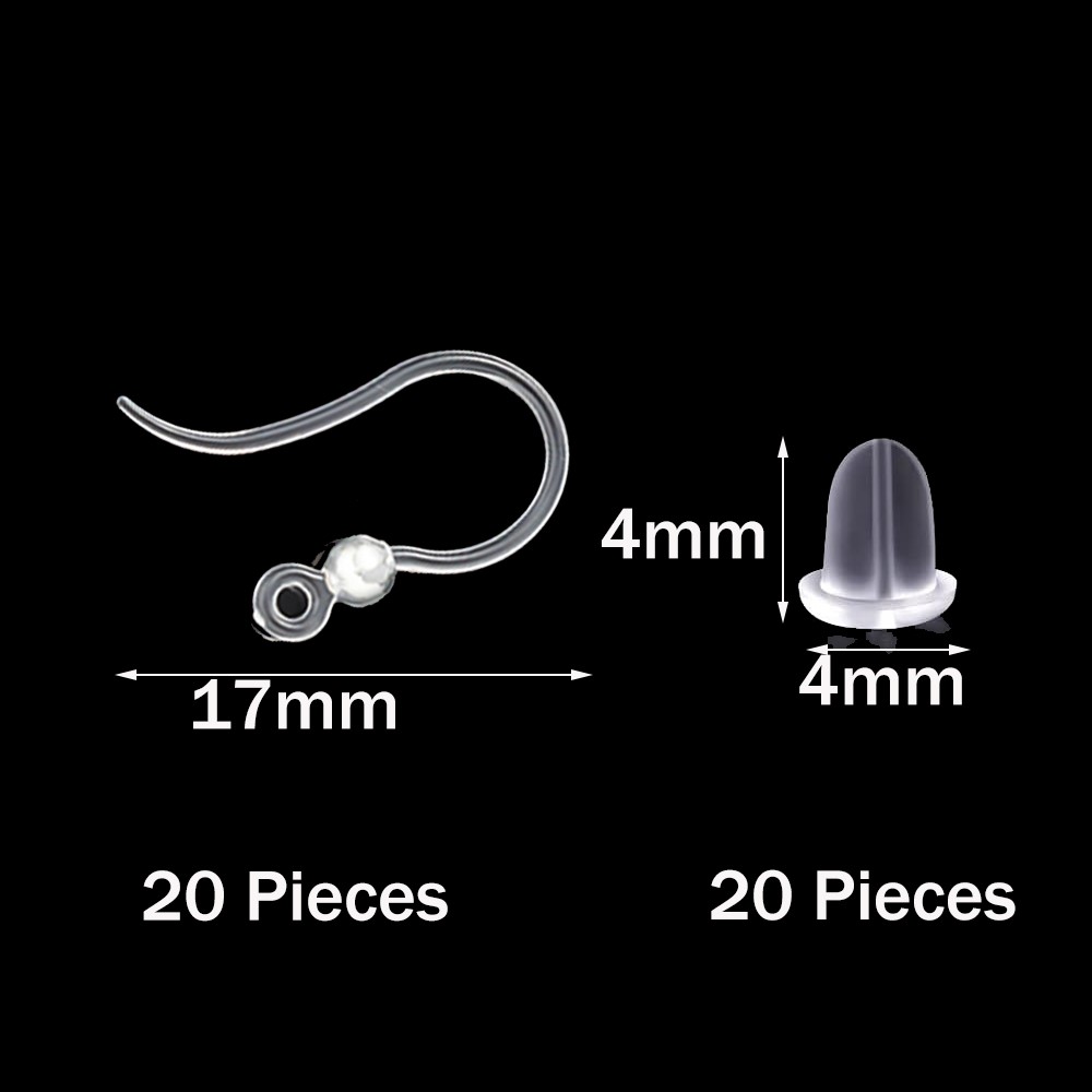 40pcs Clear Plastic Earring Ho - đánh giá và giá Resin Art Engagement