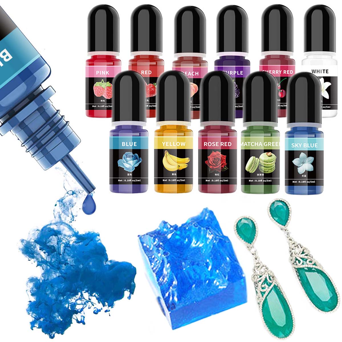 5ml/Bottle Epoxy Resin Pigment - đánh giá và giá Resin Art And Jewelry