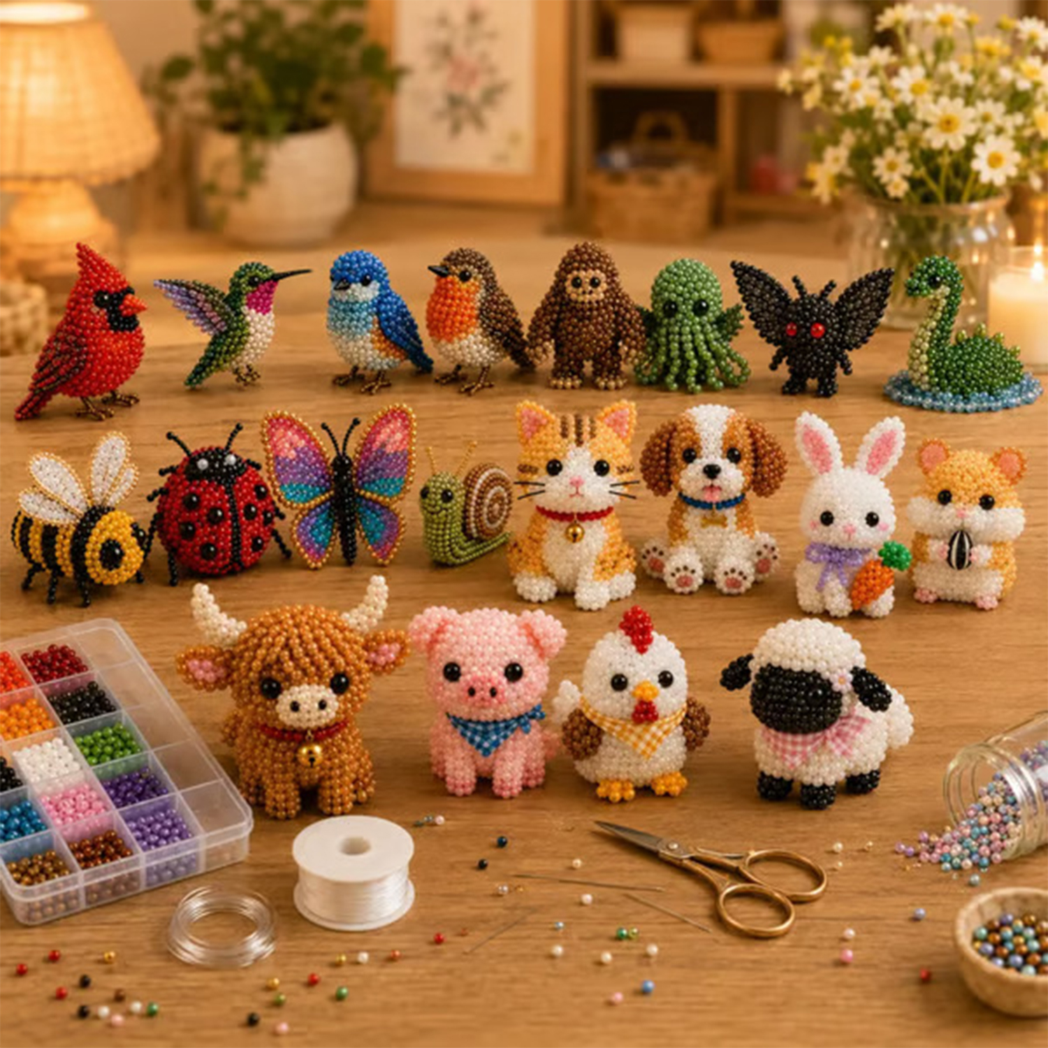 Mini 3D Beaded Animal Craft Ki - đánh giá và giá Resin Art And Craft