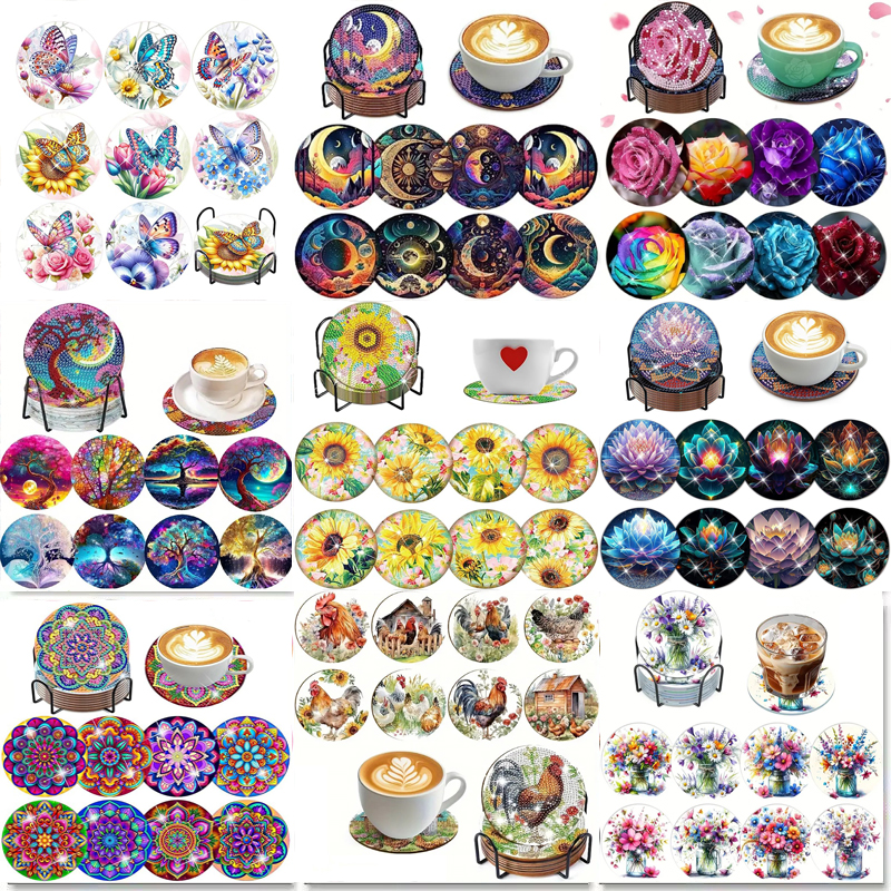 8 Pieces of Diamond Art Painti - đánh giá và giá Resin Art Canvas