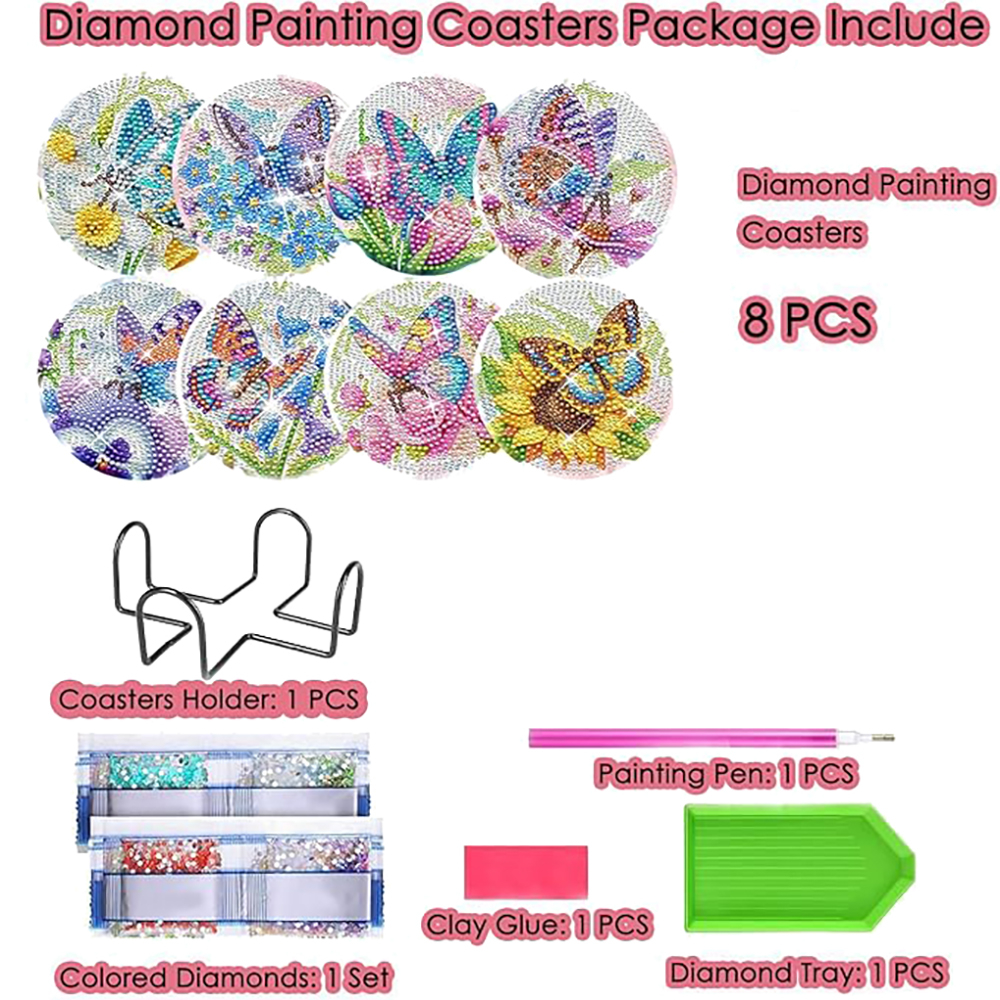 8 Pieces of Diamond Art Painti - đánh giá và giá Resin Art Canvas