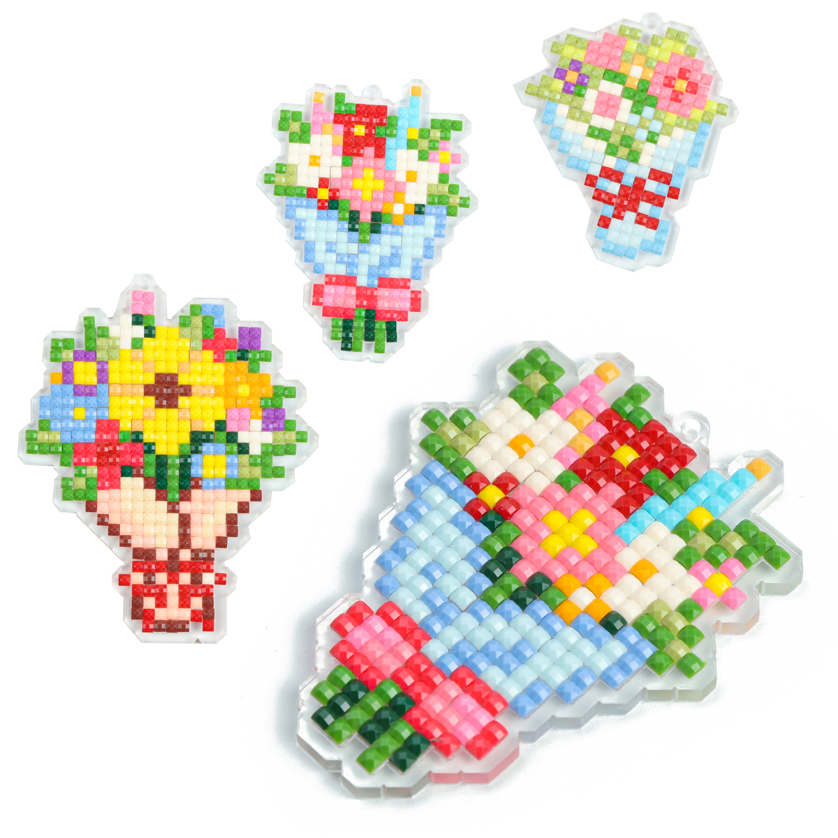FOREVER YOUNG 3PCS Bouquet Acr - đánh giá và giá Resin Art A Keychain