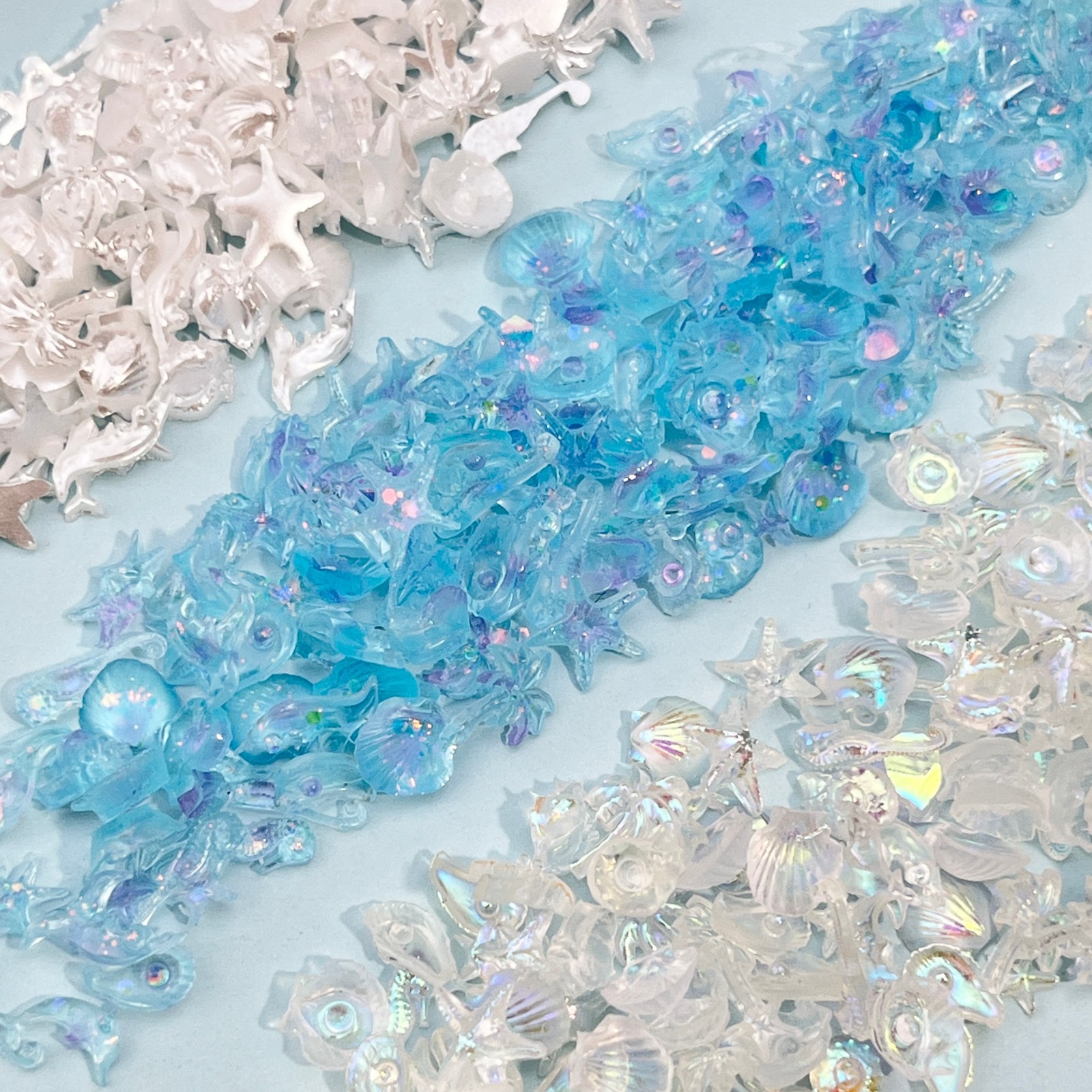 50PCS Dreamy Blue Sea Series R - đánh giá và giá Resin Art A Keychain