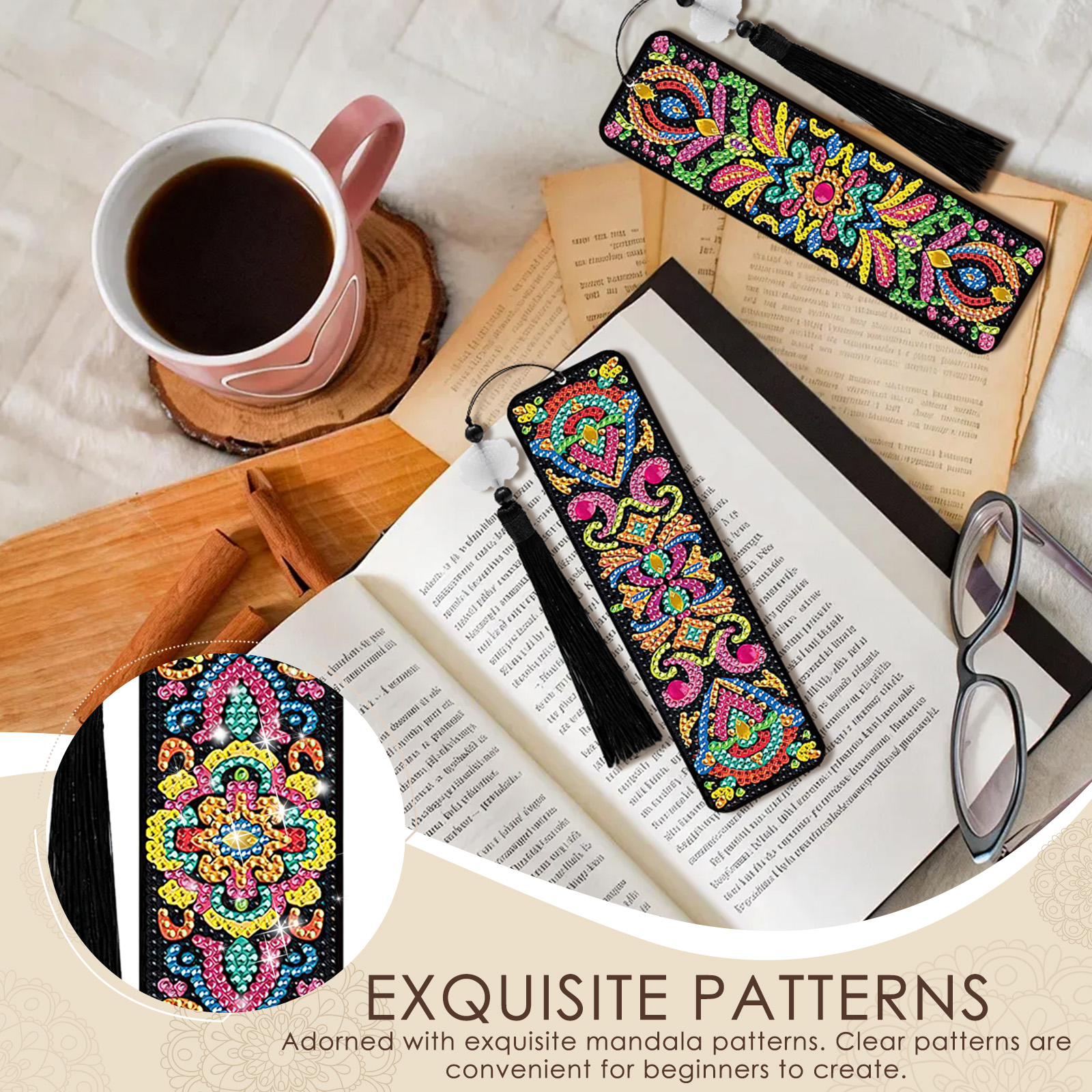 8 Pcs Diamond Art Bookmarks Ki - đánh giá và giá Resin Art Bookmark